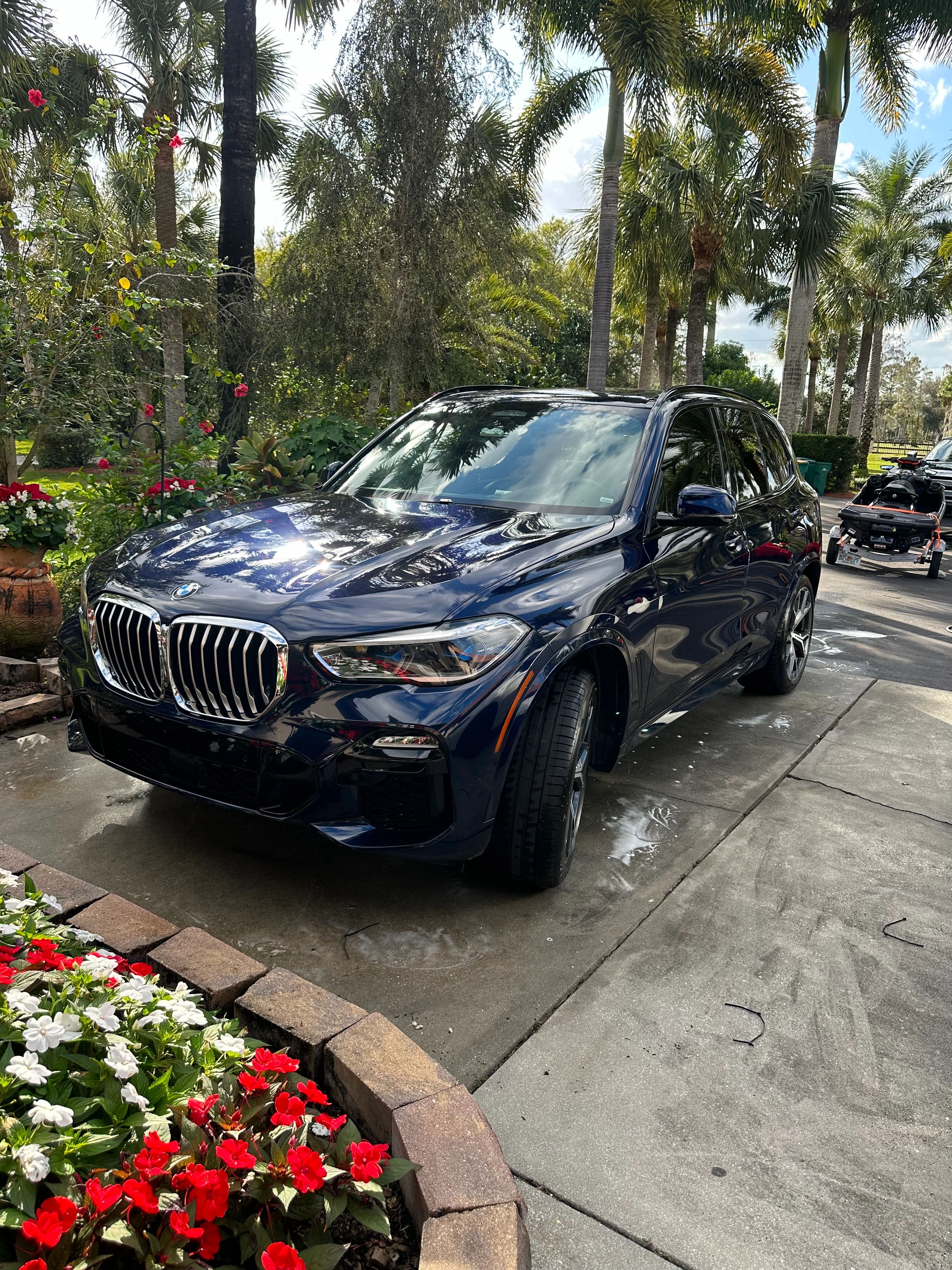 Detailed luxury SUV with deep gloss finish